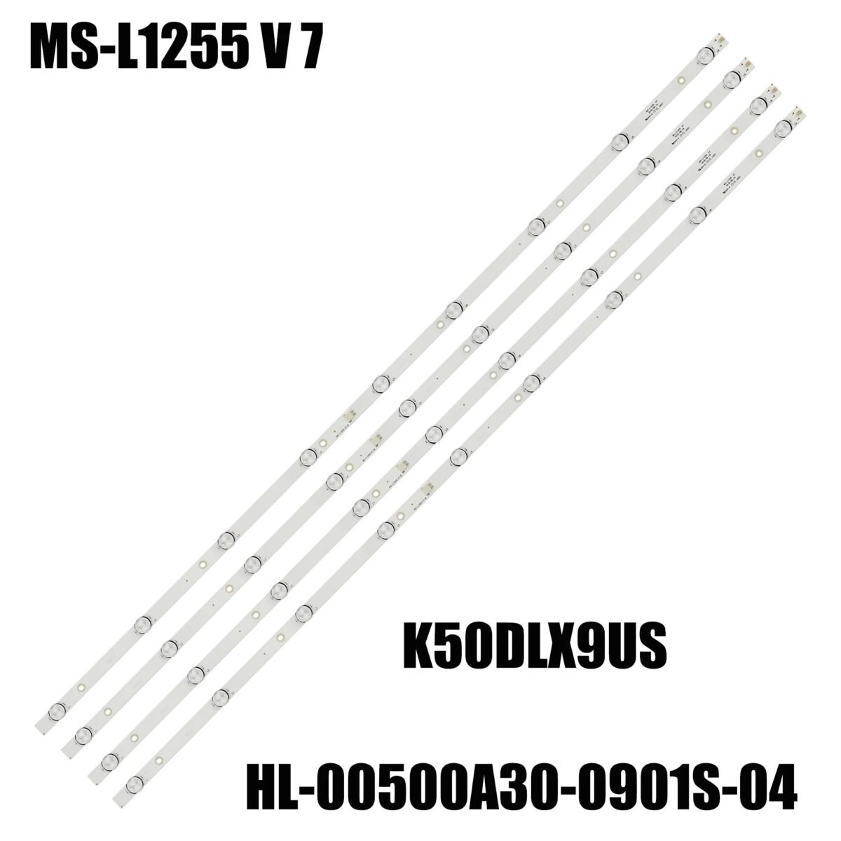 KIT TIRAS DE LED para MS-L1255 V7 HTV-LED50UHDS100T2 CLED500219B6 50LEX-5056/FT2C 50LEX-6027/UTS2C 50LEM-1027 1070 STM50P28USA22