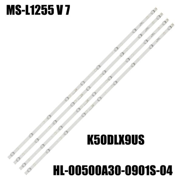 KIT TIRAS DE LED para MS-L1255 V7 HTV-LED50UHDS100T2 CLED500219B6 50LEX-5056/FT2C 50LEX-6027/UTS2C 50LEM-1027 1070 STM50P28USA22