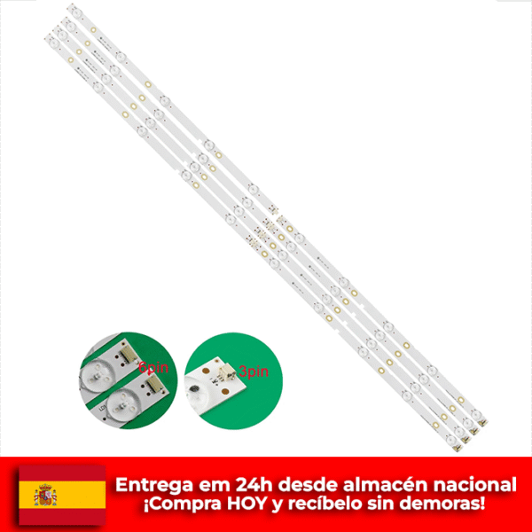 TIRAS LED HISENSE 49" H49MEC3050 49K300U H49M3000 LED49K300U LED49EC520UA LED49EC620UA