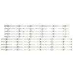 KIT TIRAS DE LED para UN65TU8000, UN65TU8200, UN65TU7000, UE65TU7105K, UE65TU7020K, UE65TU7125