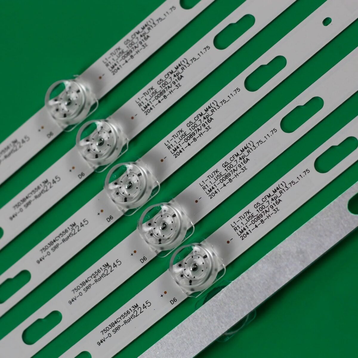 KIT TIRAS DE LED para UE75TU8000U UN75TU7000F UN75TU8000F UN75TU8200F UN75TU700DF UE75TU7005K CY-GT075HGEV3H LH75QETEPGC - Imagen 2